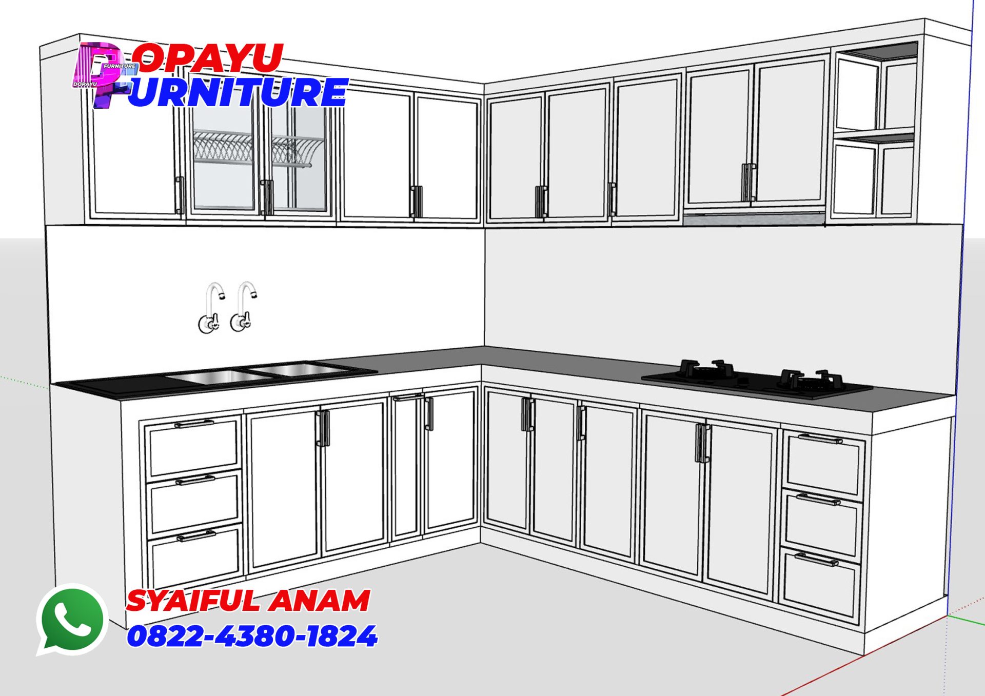 Proyek Pembuatan Kitchen Set Aluminium Bu Efi Graha Family Surabaya